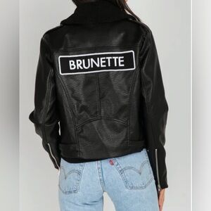 Brunette The Label Black Leather Jacket
